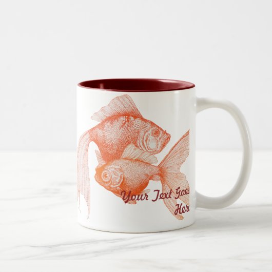 Goldfish-Tasse Zweifarbige Tasse (Rechts)