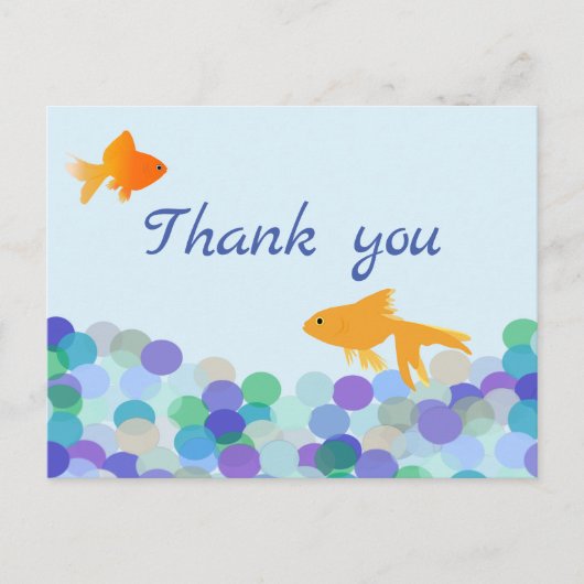 Goldfish Vielen Dank Postcard Postkarte (Vorderseite)