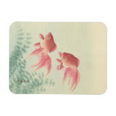 Goldfish Vintag Japanischer Holzblock Magnet (Horizontal)