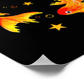 Goldfish,vintage Retro Beachy Nge Funny Gift Men,  Poster (Ecke)