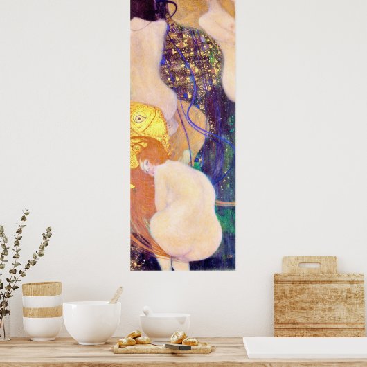 Goldfish von Gustav Klimt Poster (Küche)