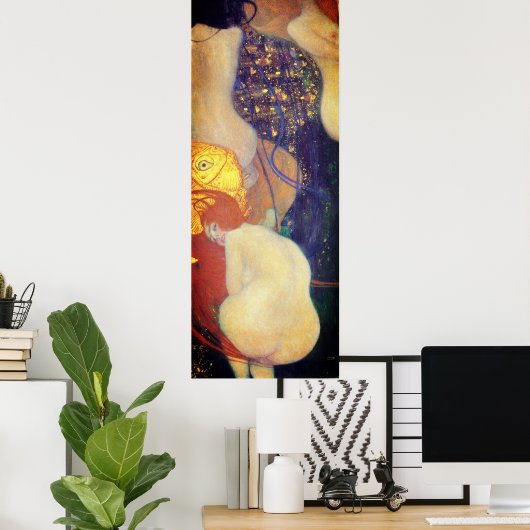 Goldfish von Gustav Klimt Poster (Heimbüro)