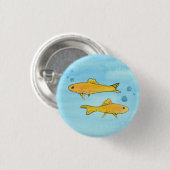 Goldfish Wasserfarbe Button (Vorne & Hinten)