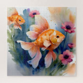 Goldfish Wasserfarbe Puzzle (Vertikal)