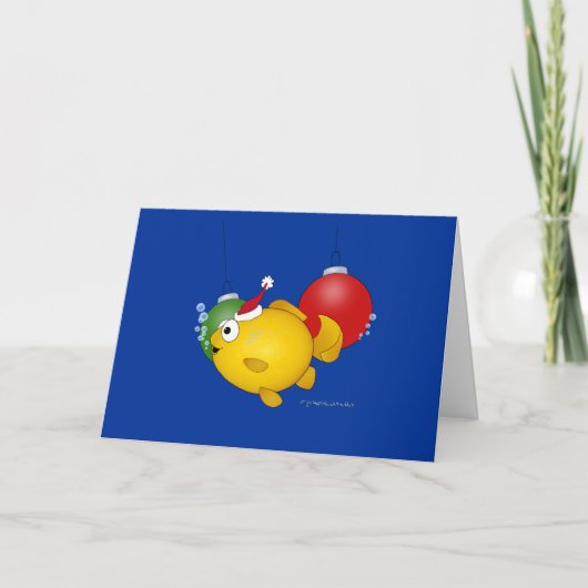 Goldfish Weihnachten! Feiertagskarte (Vorderseite)