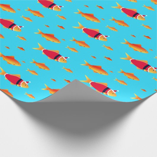 Goldfish Weihnachtspapier Geschenkpapier (Ecke)