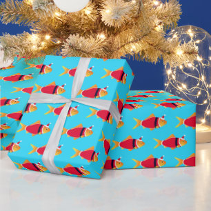 Goldfish Weihnachtswackelpapier Geschenkpapier