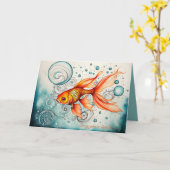 Goldfish wird gut karte (Gelbe Blume)