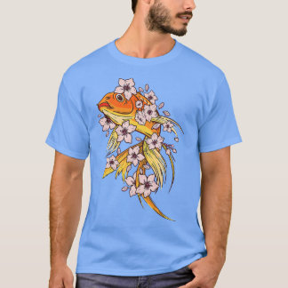 Goldfish with funny goldfish and cherry blossoms a T-Shirt