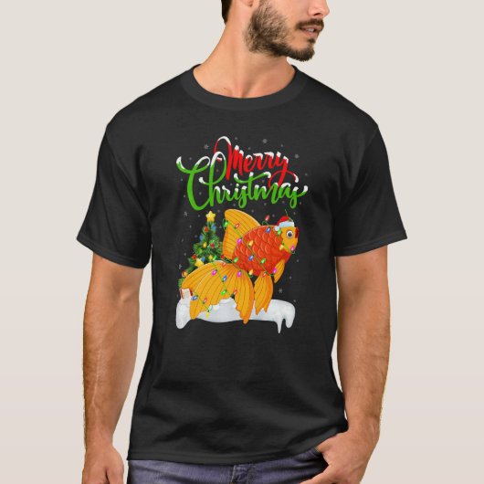 Goldfish Xmas Decorations Santa Goldfish Christma T-Shirt (Vorderseite)
