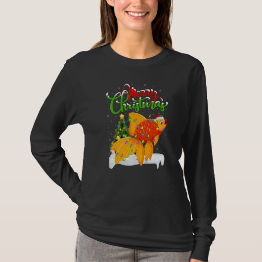 Goldfish Xmas Decorations Santa Goldfish Christma T-Shirt (Vorderseite)