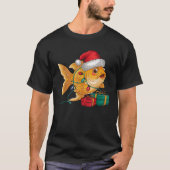 Goldfish Xmas Lighting Weihnachtsmannmütze Goldfis T-Shirt (Vorderseite)