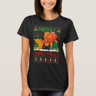 Goldfish Xmas Tree Ugly Santa Goldfish Weihnachten T-Shirt