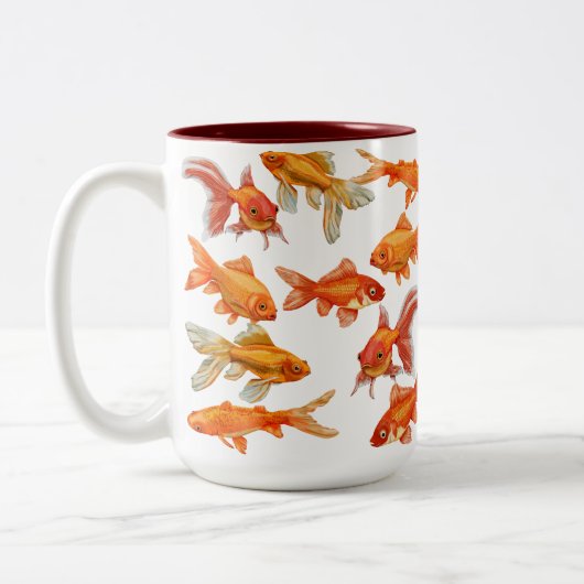 Goldfish Zweifarbige Tasse (Links)