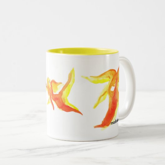 Goldfishies Zweifarbige Tasse (VorderseiteRechts)