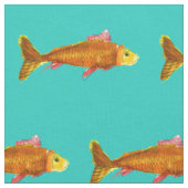 Goldfishkometenfischkunst-Popkunst Stoff (Nahaufnahme)