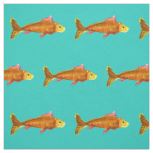 Goldfishkometenfischkunst-Popkunst Stoff