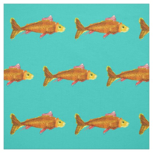 Goldfishkometenfischkunst-Popkunst Stoff (Muster)