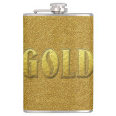 Goldflasche Flachmann (Vorderseite)