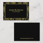 Goldfleck auf der schwarzen Visitenkarte (Vorne/Hinten)