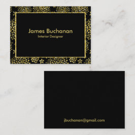 Goldfleck auf der schwarzen Visitenkarte