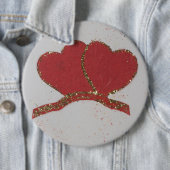 Goldfleck des roten Herzens Button (Beispiel)