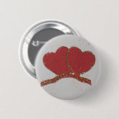 Goldfleck des roten Herzens Button (Vorne & Hinten)