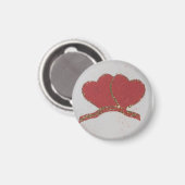 Goldfleck des roten Herzens Magnet (Vorderseite/Rückseite)