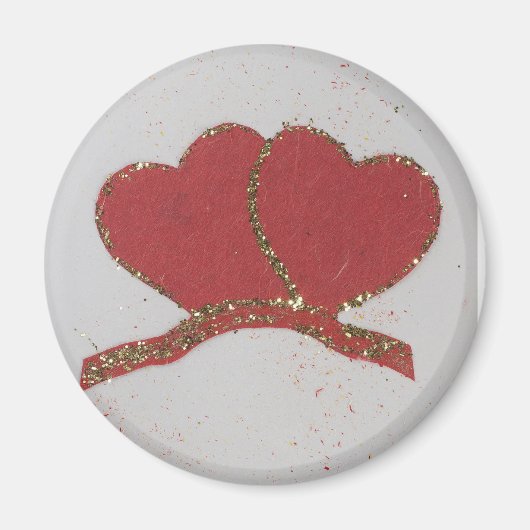 Goldfleck des roten Herzens Magnet (Vorne)