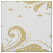 Goldfleur-de-lis-nahtloses Muster auf weiß Stoff (Muster)