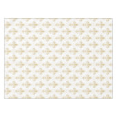 Goldfleur-de-lis-nahtloses Muster auf weiß Tischdecke (Vorderseite (Horizontal))