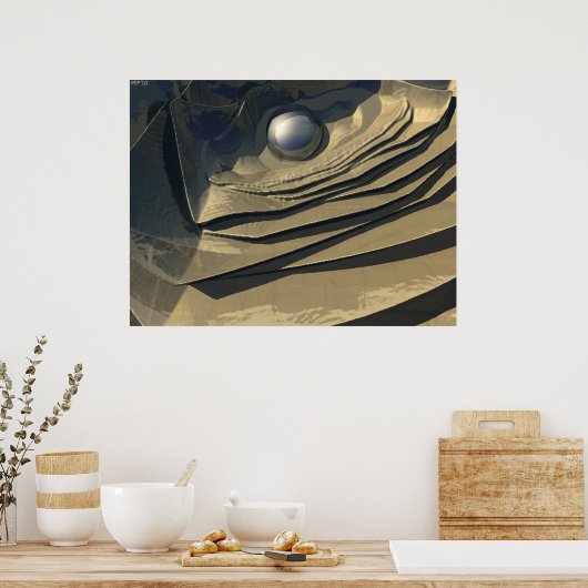 Goldflitter Poster (Küche)