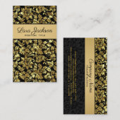 Goldfloral-Damaskus-Visitenkarte Visitenkarte (Vorne/Hinten)