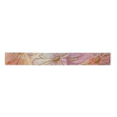 Goldflorale Abstrakte Pastete Satinband (Vorderseite)
