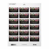 Goldflorale Border & Chalkboard | BRAUTPARTY Adressaufkleber (Vorne)