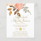 Goldflorale-Bouquet-Hochzeitsfeier für Korallen (Vorderseite)