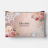 Goldflorale der Rose Bridesmaid Zubehörtasche (Vorderseite)
