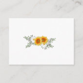 Goldflorale Hochzeit wünschend gut Begleitkarte (Rückseite)