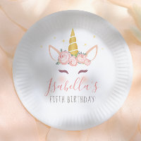 Goldflorale Magische Einhorn Girl Geburtstagsparty