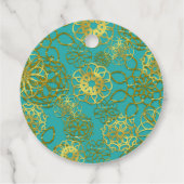 Goldflorale Mandalase Hochzeiten Brautparty Party Geschenkanhänger (Rückseite)