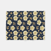 Goldflorale Motive Fleecedecke (Vorderseite (Horizontal))