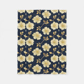Goldflorale Motive Fleecedecke (Vorderseite)