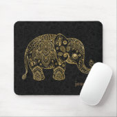 Goldflorale Paisley Elephant Illustration Mousepad (Mit Mouse)