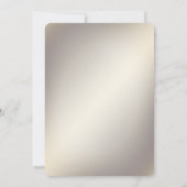 Goldflorale Rahmen mit roten Steinen Brautparty Einladung (Rückseite)