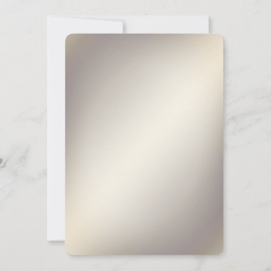 Goldflorale Rahmen mit roten Steinen Brautparty Einladung (Rückseite)