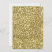 Goldflorale Taufe Fiesta Twin Einladung (Rückseite)