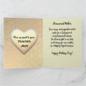 Goldfloraler Afrikanischer Muttertag Karte (Innenseite)