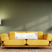 Goldfloralfarbenmonogramm Seitenschläferkissen