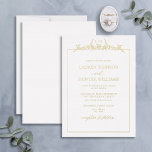 Goldflorallenkorrektur Folieneinladung<br><div class="desc">Die Einladung zum Hochzeitsfoil in Gold Floral Border Monogram! Dieses moderne Hochzeitsladen besticht durch eine wunderschöne, handgezeichnete, blumenlinienförmige Monografie mit handgeschriebenen Schriftzeichen für eine einzigartige und elegante Touch. Ideal für alle Frühlings- und Sommerschulen, wird diese Einladung Ihre Gäste begeistern. Das elegante und schlichte Design ist ideal für Paare, die ein...</div>