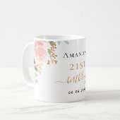 Goldflorchen der Rose Eukalyptus Kaffeetasse (Vorderseite Links)